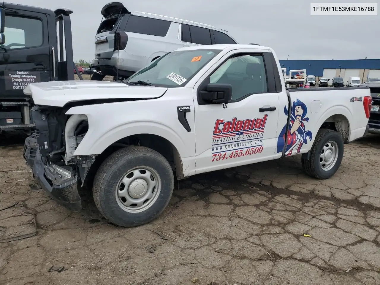 2021 Ford F150 VIN: 1FTMF1E53MKE16788 Lot: 57011155