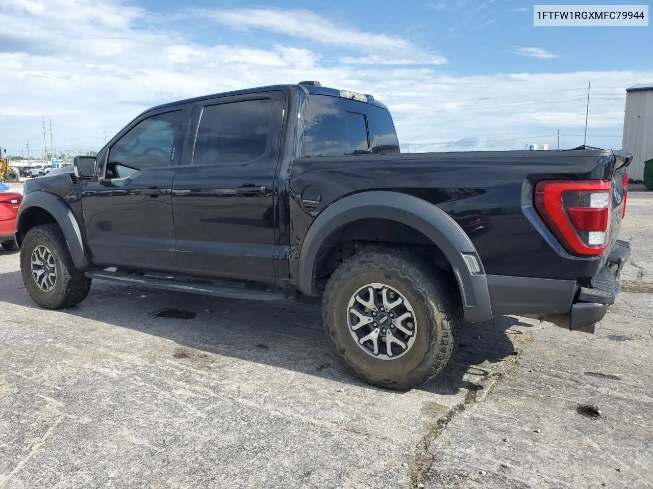 2021 Ford F150 Raptor VIN: 1FTFW1RGXMFC79944 Lot: 62596995