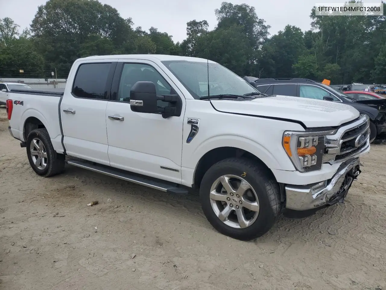 2021 Ford F150 Supercrew VIN: 1FTFW1ED4MFC12008 Lot: 62830965