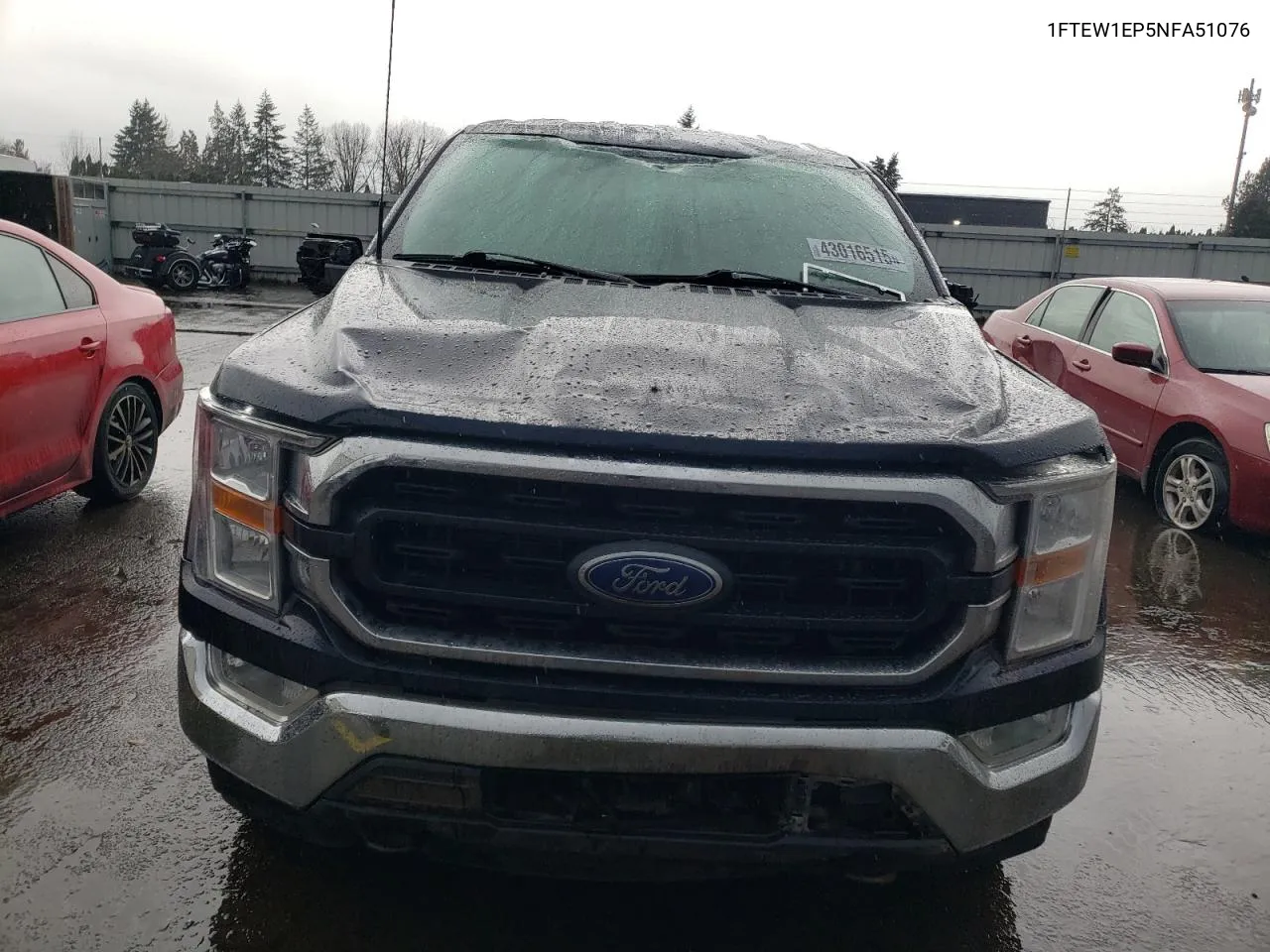 2022 Ford F150 Supercrew VIN: 1FTEW1EP5NFA51076 Lot: 43016515
