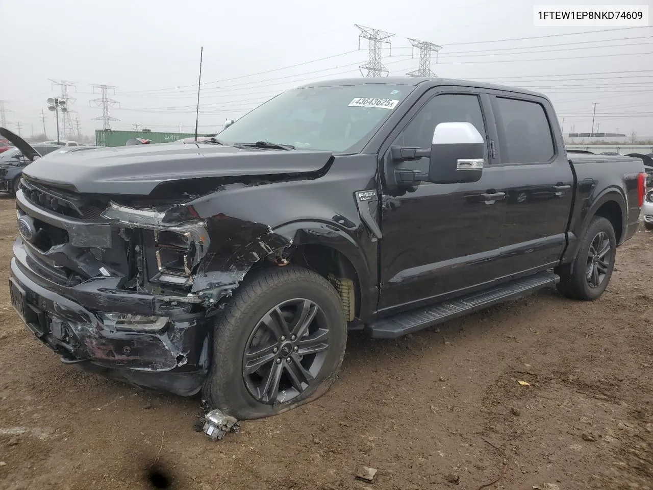 2022 Ford F150 Supercrew VIN: 1FTEW1EP8NKD74609 Lot: 43643625