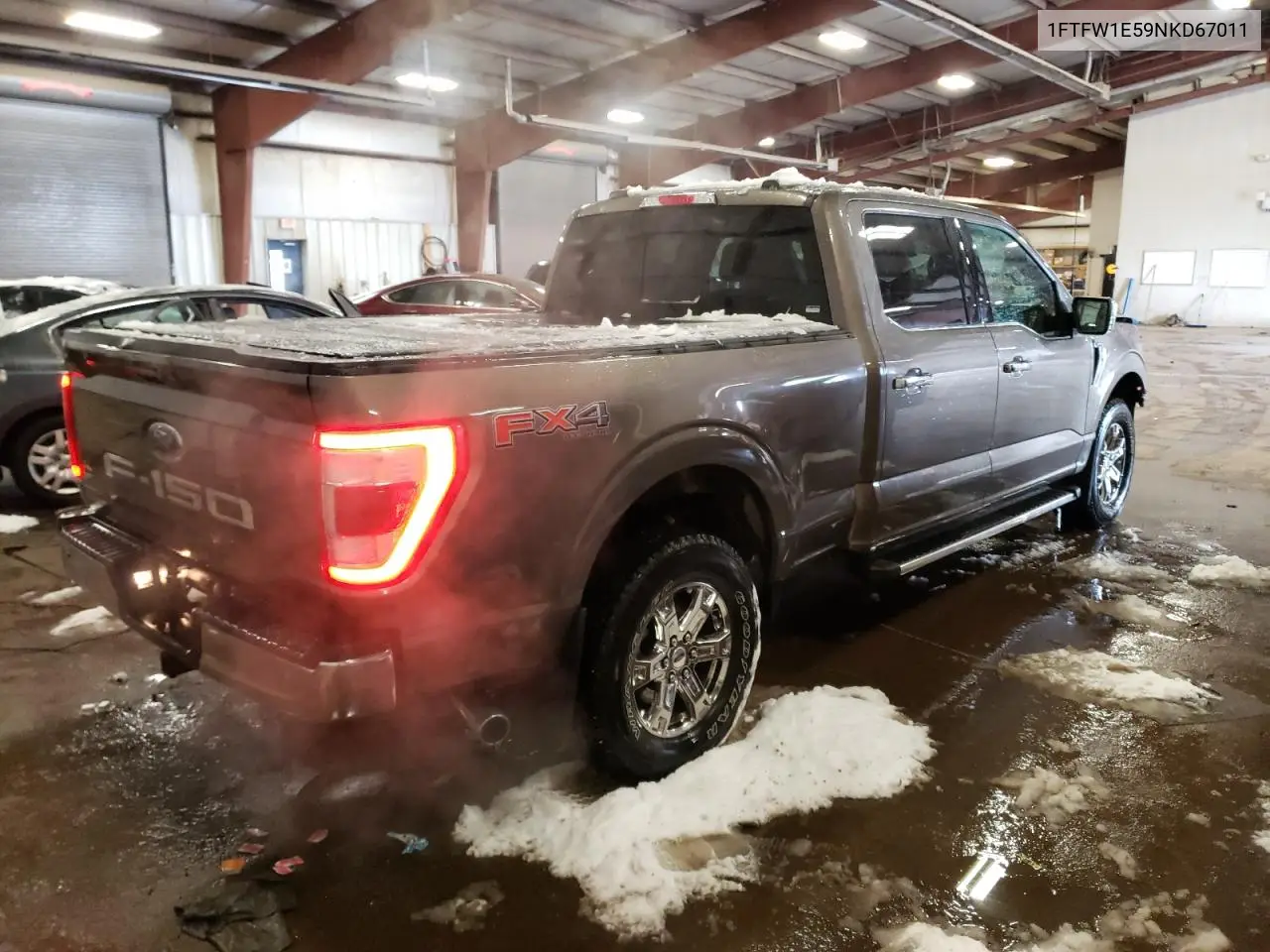 2022 Ford F150 Supercrew VIN: 1FTFW1E59NKD67011 Lot: 44447785