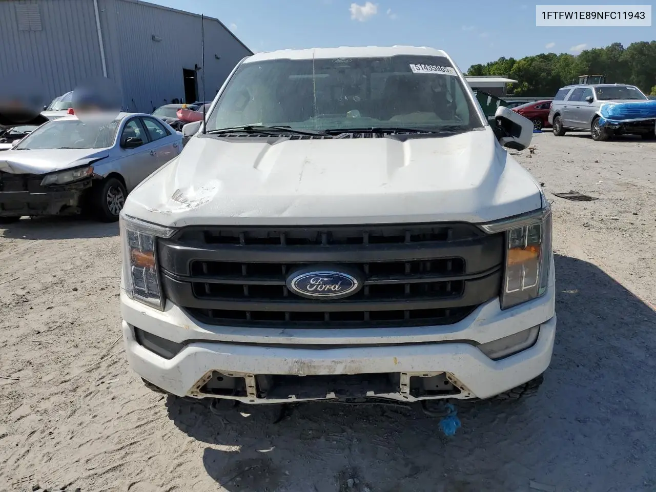 2022 Ford F150 Supercrew VIN: 1FTFW1E89NFC11943 Lot: 51435965