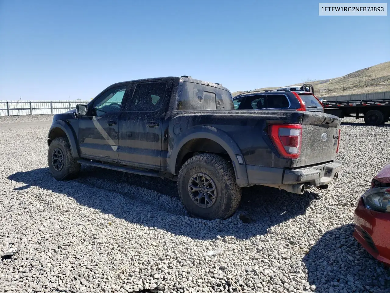 2022 Ford F150 Raptor VIN: 1FTFW1RG2NFB73893 Lot: 52852015