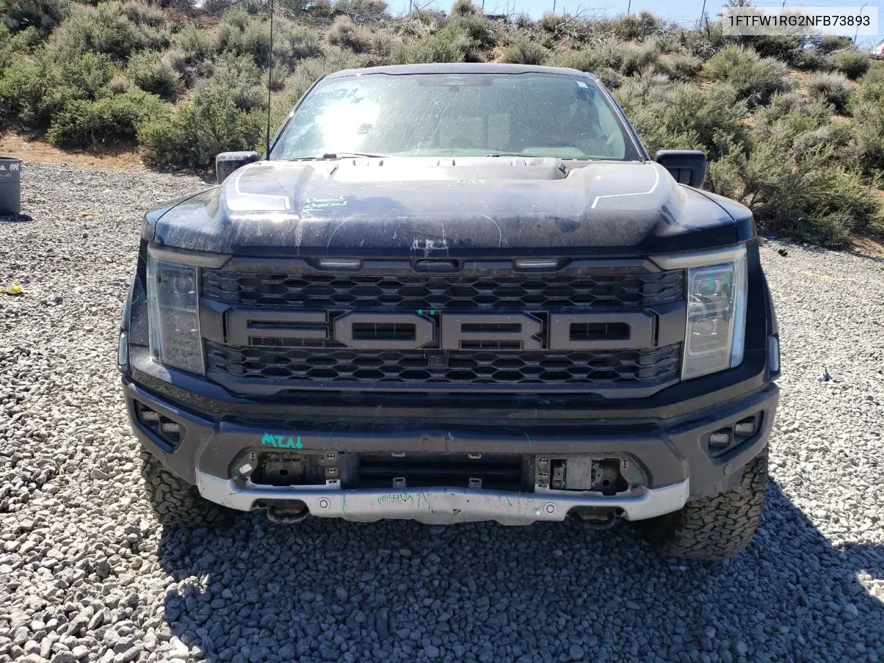 2022 Ford F150 Raptor VIN: 1FTFW1RG2NFB73893 Lot: 52852015