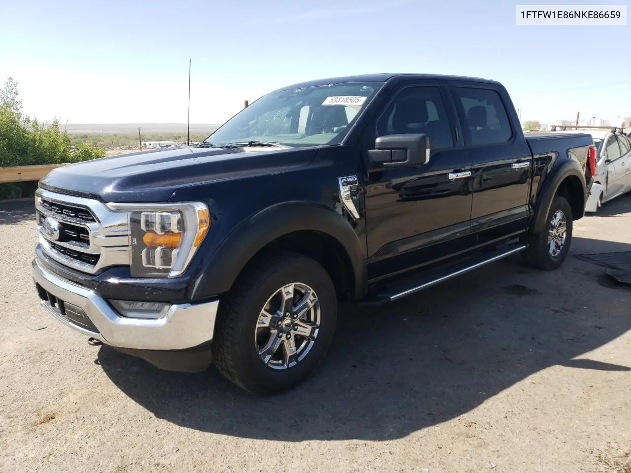 2022 Ford F150 Supercrew VIN: 1FTFW1E86NKE86659 Lot: 53318505