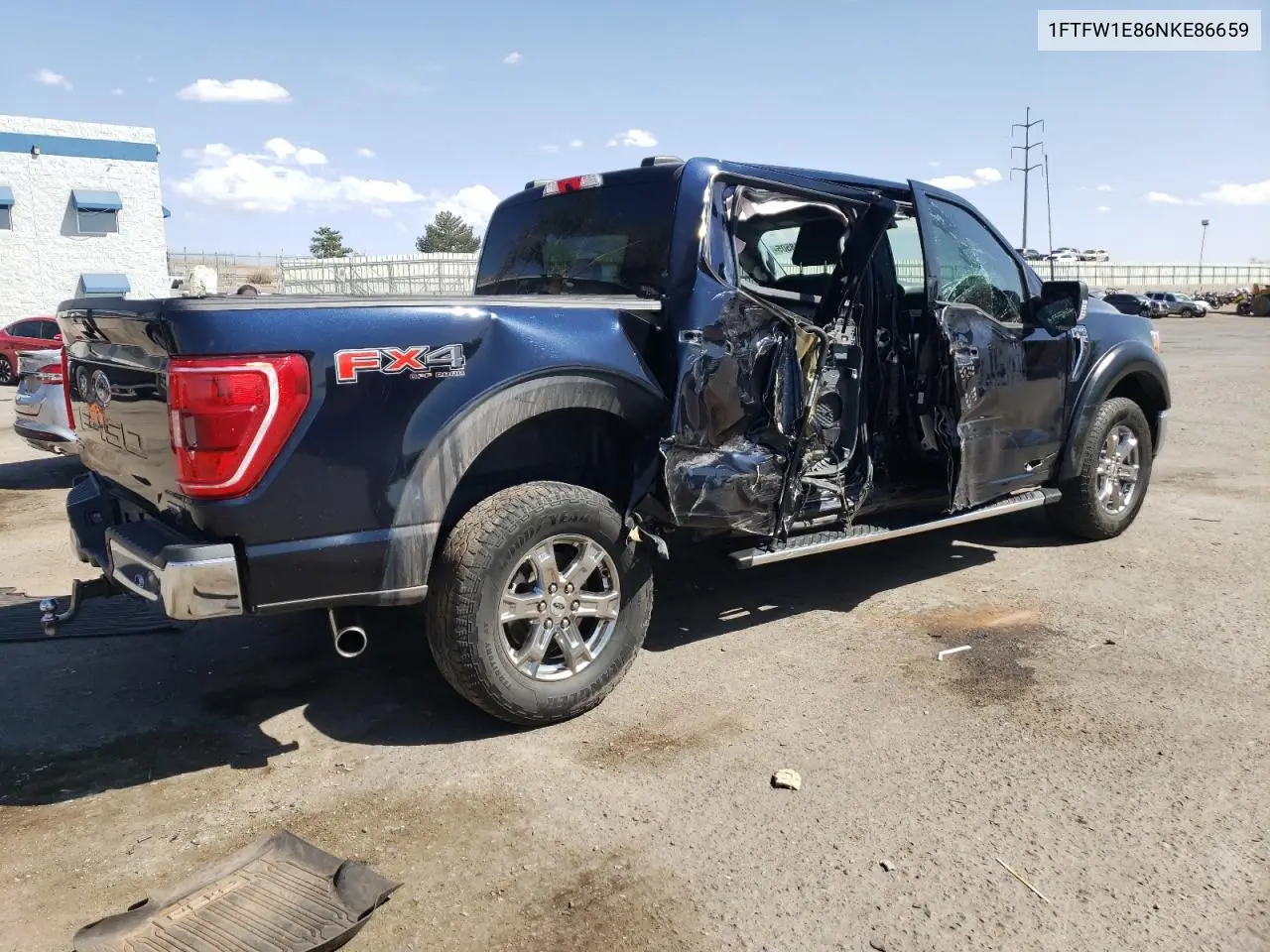 2022 Ford F150 Supercrew VIN: 1FTFW1E86NKE86659 Lot: 53318505