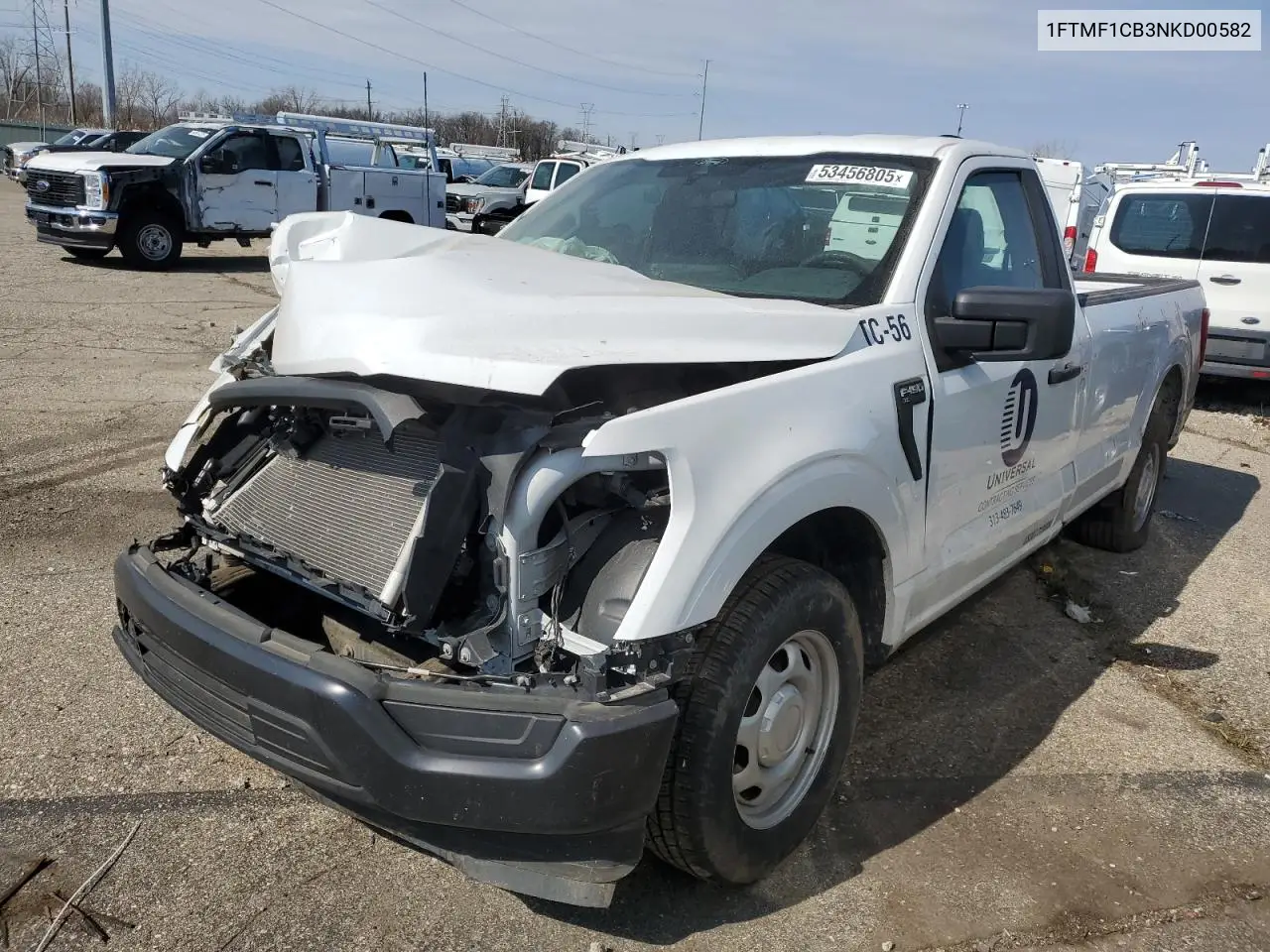 2022 Ford F150 VIN: 1FTMF1CB3NKD00582 Lot: 53456805