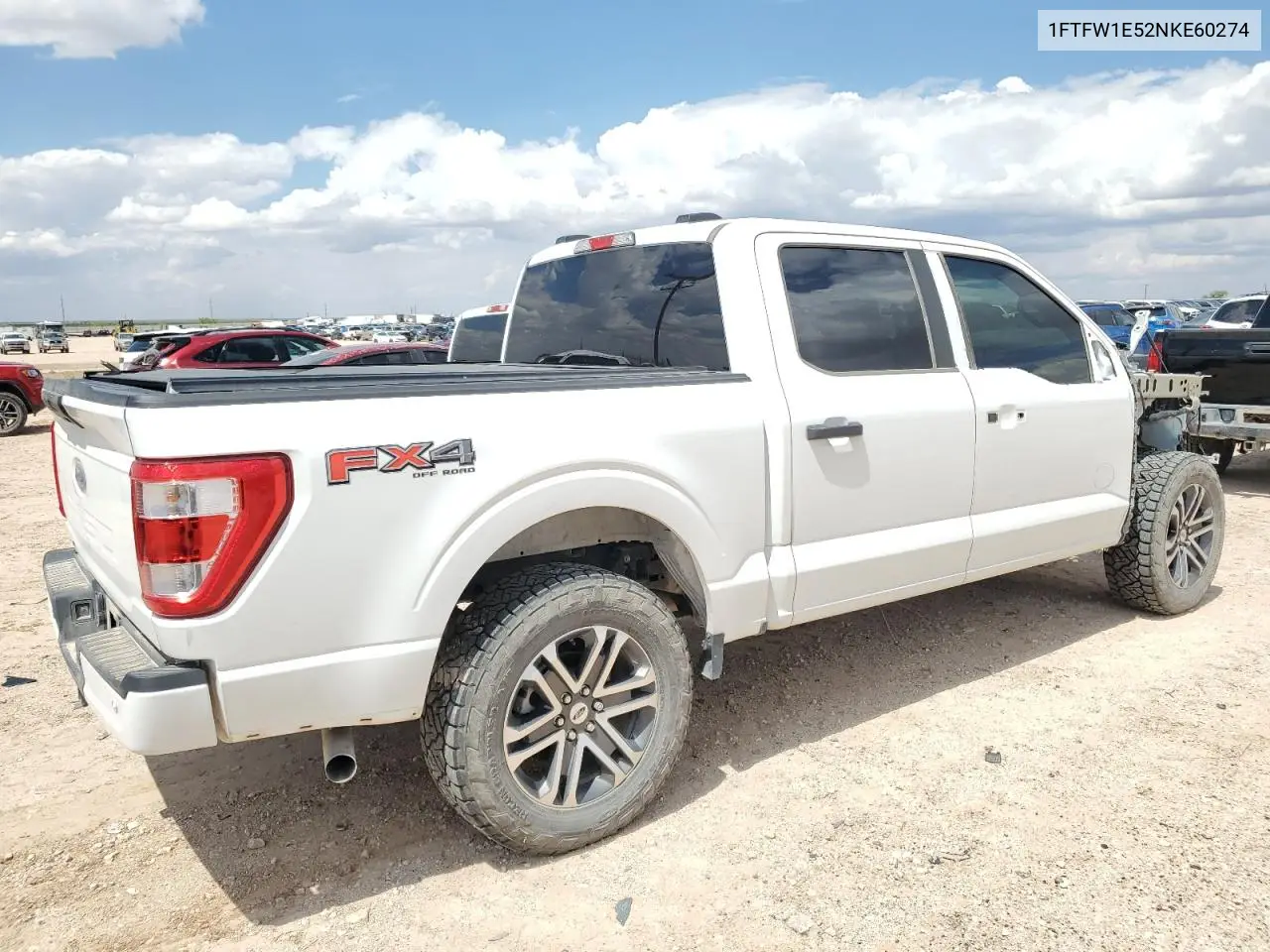 2022 Ford F150 Supercrew VIN: 1FTFW1E52NKE60274 Lot: 53676675