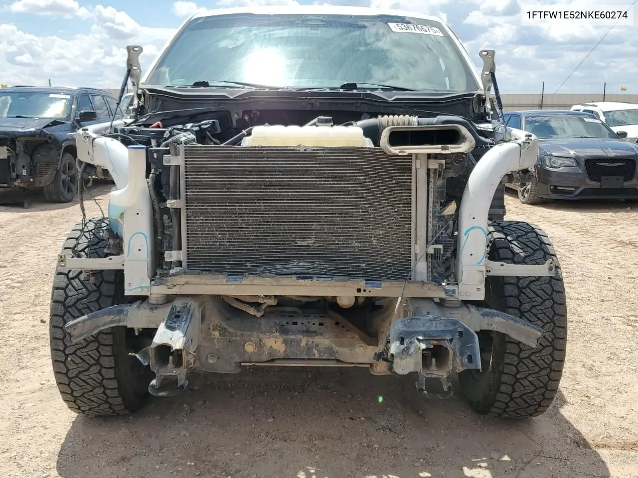 2022 Ford F150 Supercrew VIN: 1FTFW1E52NKE60274 Lot: 53676675