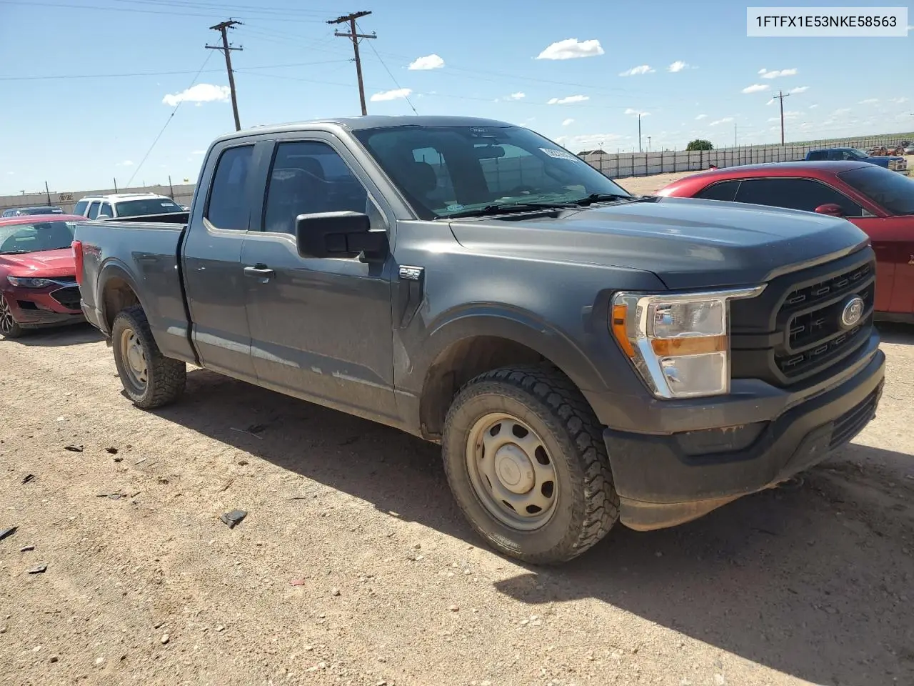 2022 Ford F150 Super Cab VIN: 1FTFX1E53NKE58563 Lot: 56229945