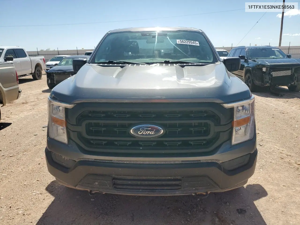 2022 Ford F150 Super Cab VIN: 1FTFX1E53NKE58563 Lot: 56229945