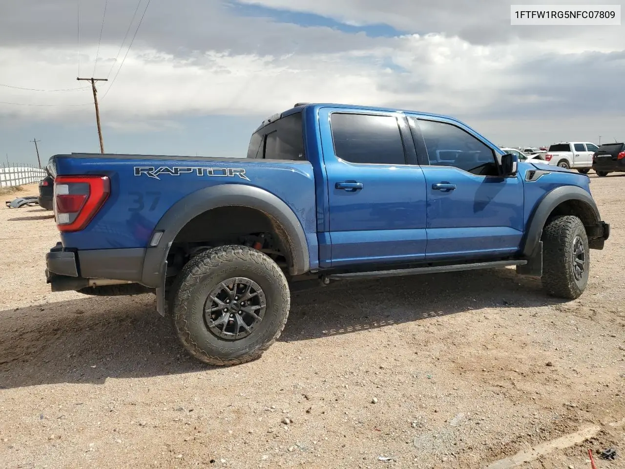 2022 Ford F150 Raptor VIN: 1FTFW1RG5NFC07809 Lot: 56255365