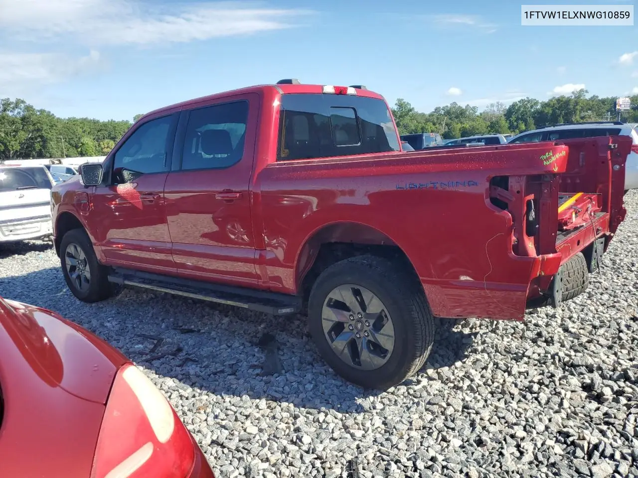 2022 Ford F150 Lightning Pro VIN: 1FTVW1ELXNWG10859 Lot: 56825925