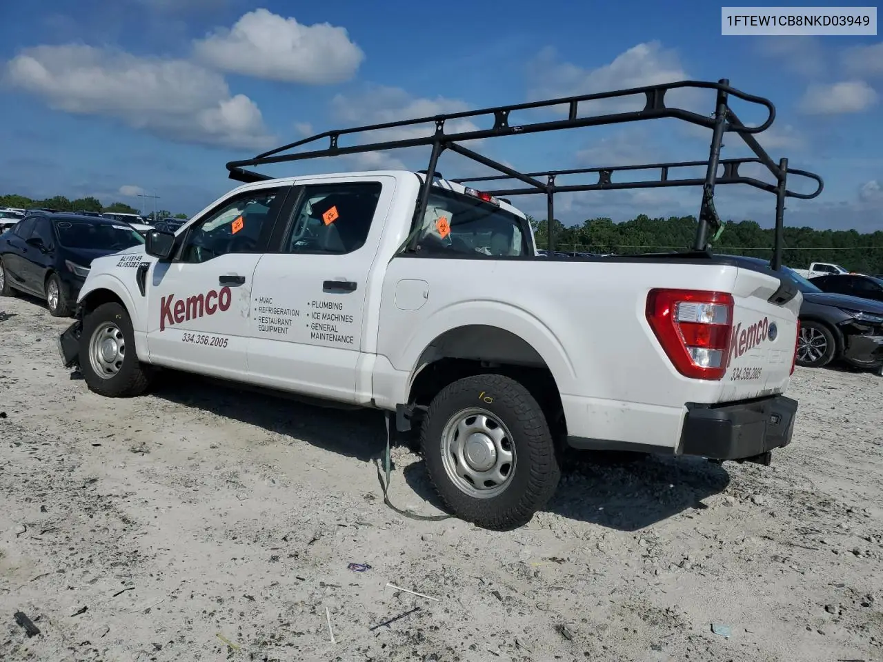 2022 Ford F150 Supercrew VIN: 1FTEW1CB8NKD03949 Lot: 60713455