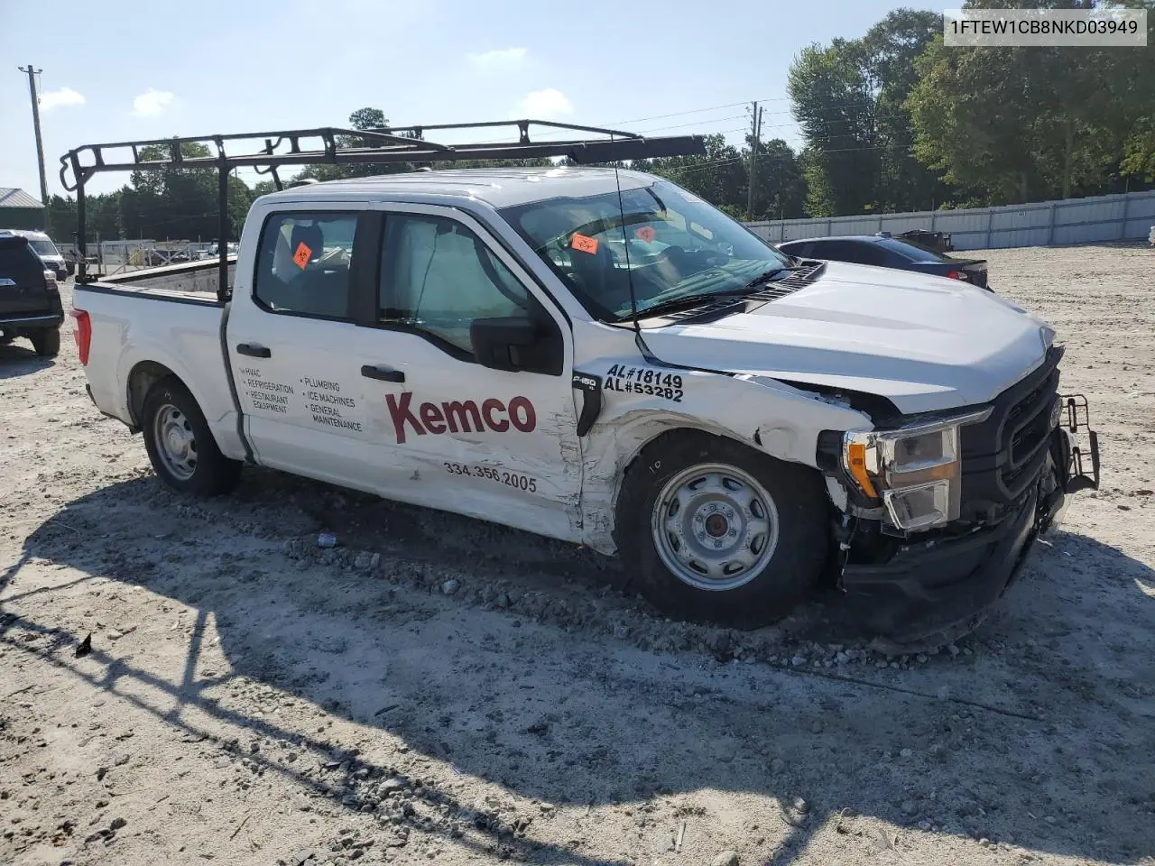 2022 Ford F150 Supercrew VIN: 1FTEW1CB8NKD03949 Lot: 60713455