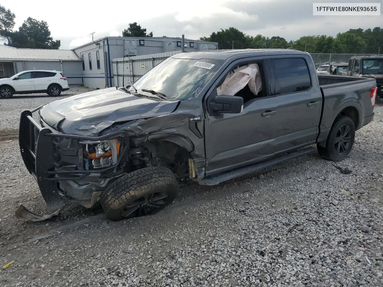 2022 Ford F150 Supercrew VIN: 1FTFW1E80NKE93655 Lot: 61093895