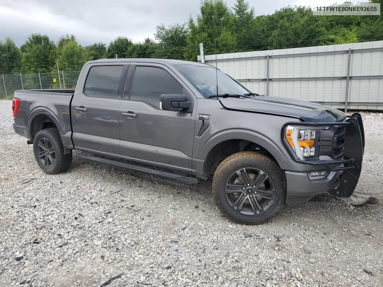 2022 Ford F150 Supercrew VIN: 1FTFW1E80NKE93655 Lot: 61093895