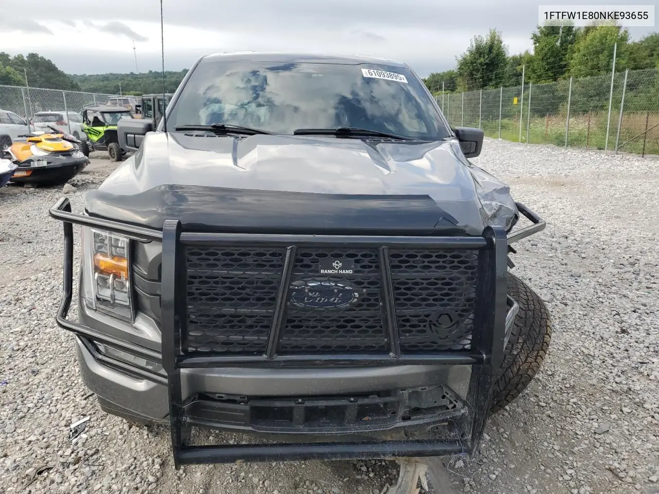 2022 Ford F150 Supercrew VIN: 1FTFW1E80NKE93655 Lot: 61093895
