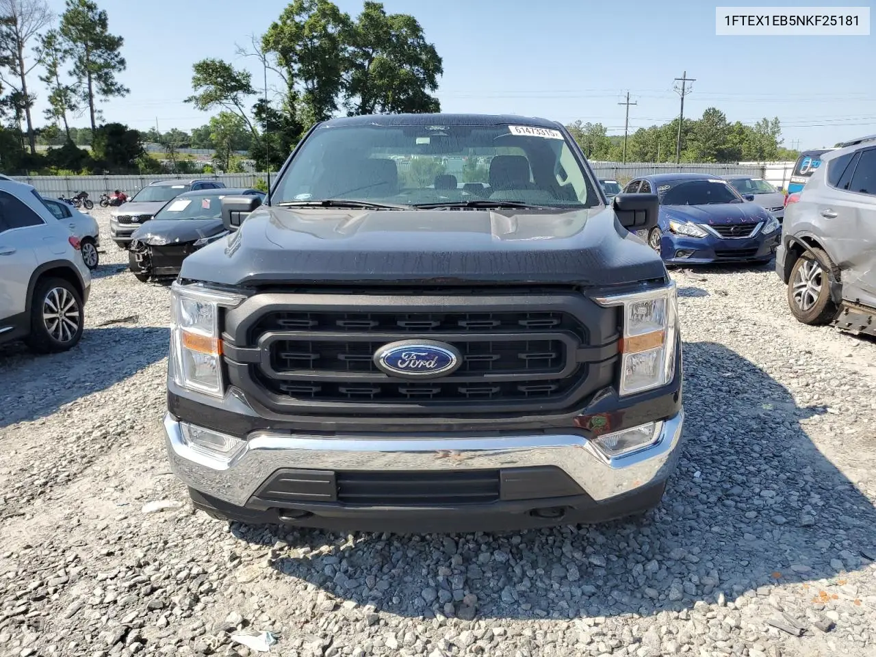 2022 Ford F150 Super Cab VIN: 1FTEX1EB5NKF25181 Lot: 61473315