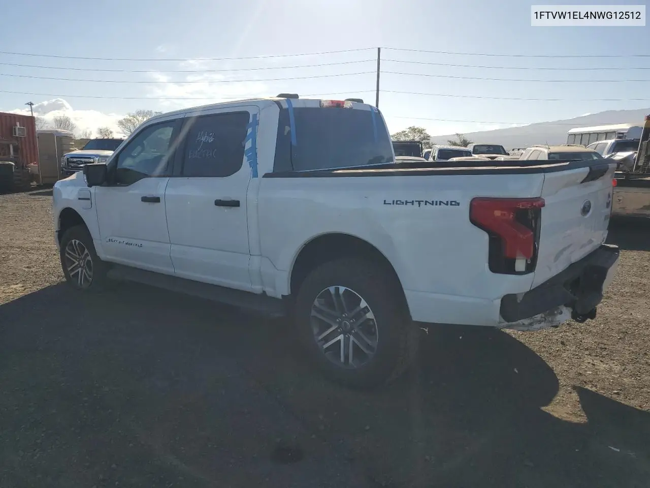 2022 Ford F150 Lightning Pro VIN: 1FTVW1EL4NWG12512 Lot: 61577465