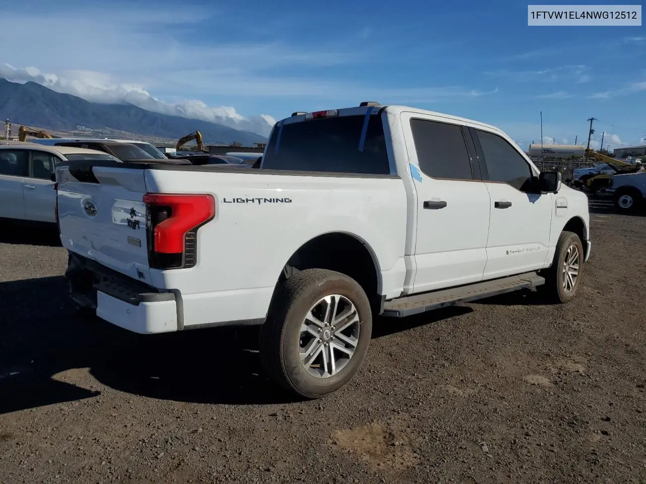 2022 Ford F150 Lightning Pro VIN: 1FTVW1EL4NWG12512 Lot: 61577465