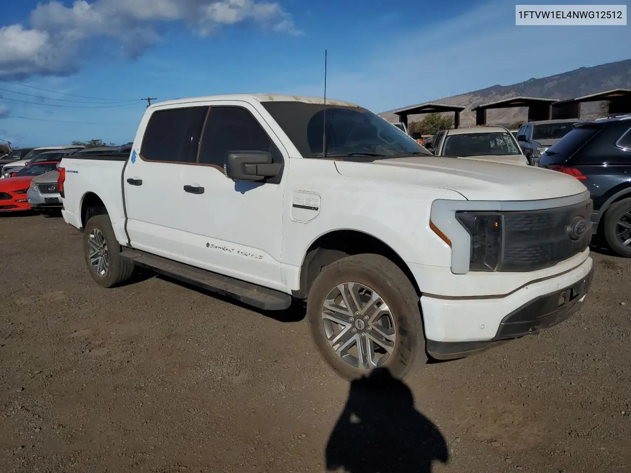 2022 Ford F150 Lightning Pro VIN: 1FTVW1EL4NWG12512 Lot: 61577465
