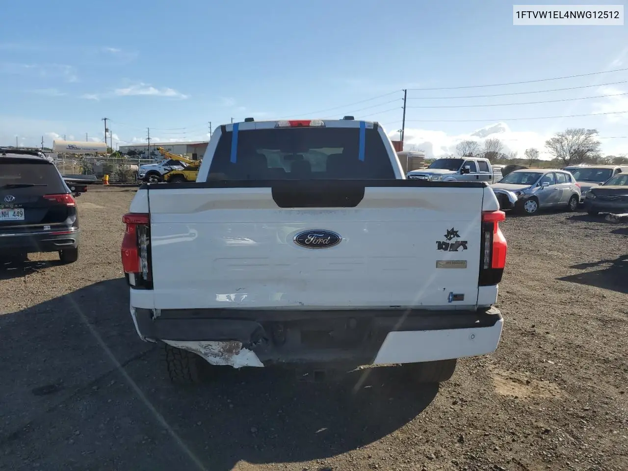 2022 Ford F150 Lightning Pro VIN: 1FTVW1EL4NWG12512 Lot: 61577465