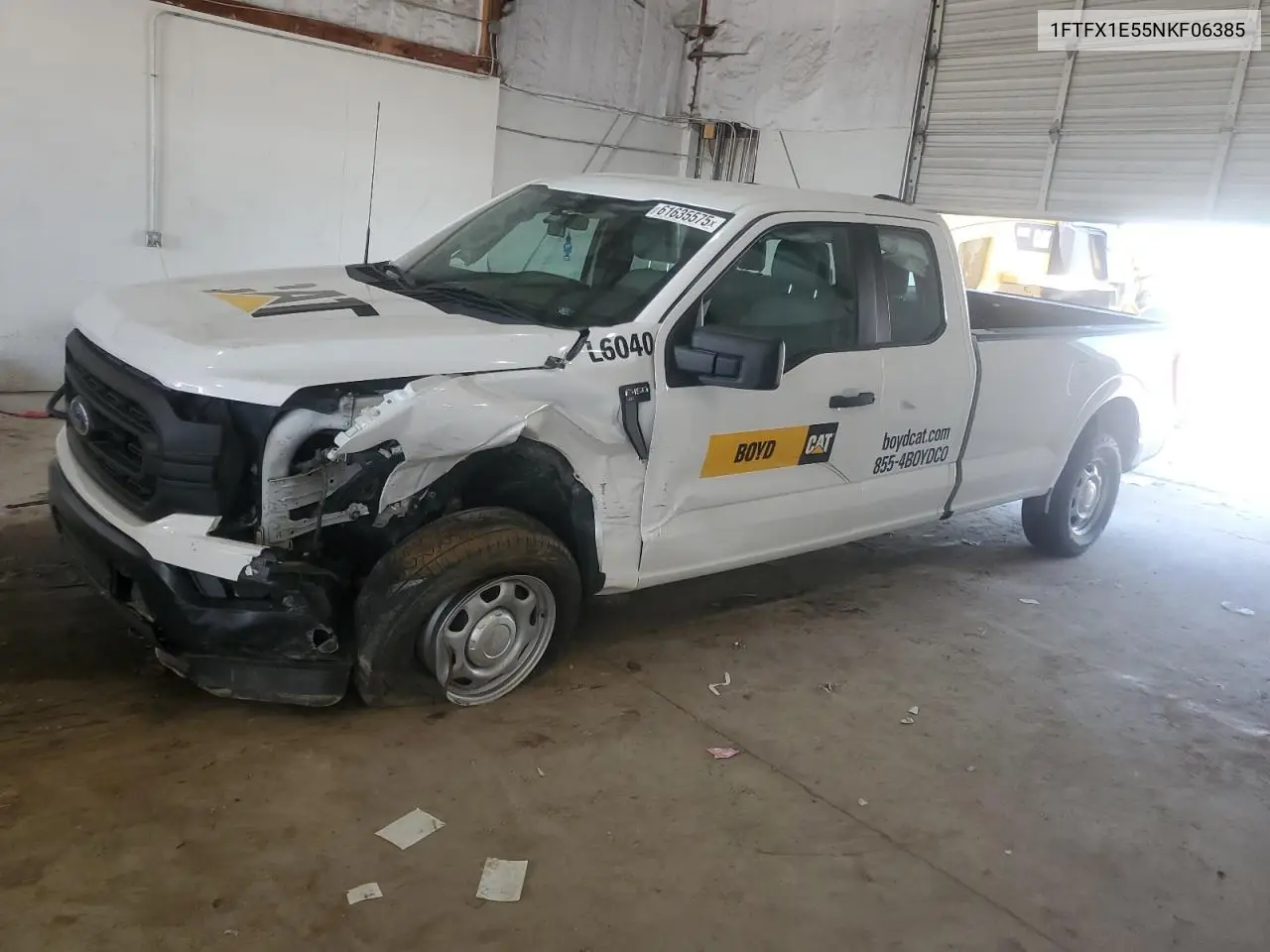 2022 Ford F150 Super Cab VIN: 1FTFX1E55NKF06385 Lot: 61635575