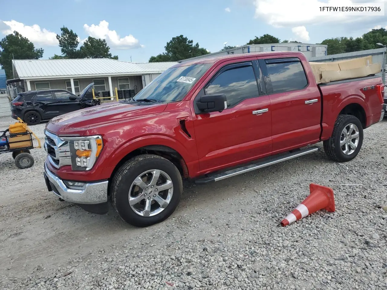 2022 Ford F150 Supercrew VIN: 1FTFW1E59NKD17936 Lot: 61738945