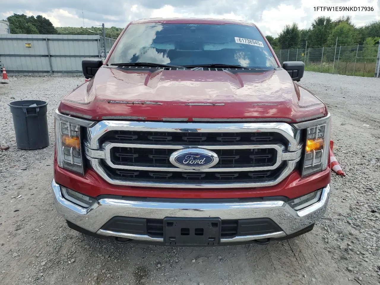 2022 Ford F150 Supercrew VIN: 1FTFW1E59NKD17936 Lot: 61738945