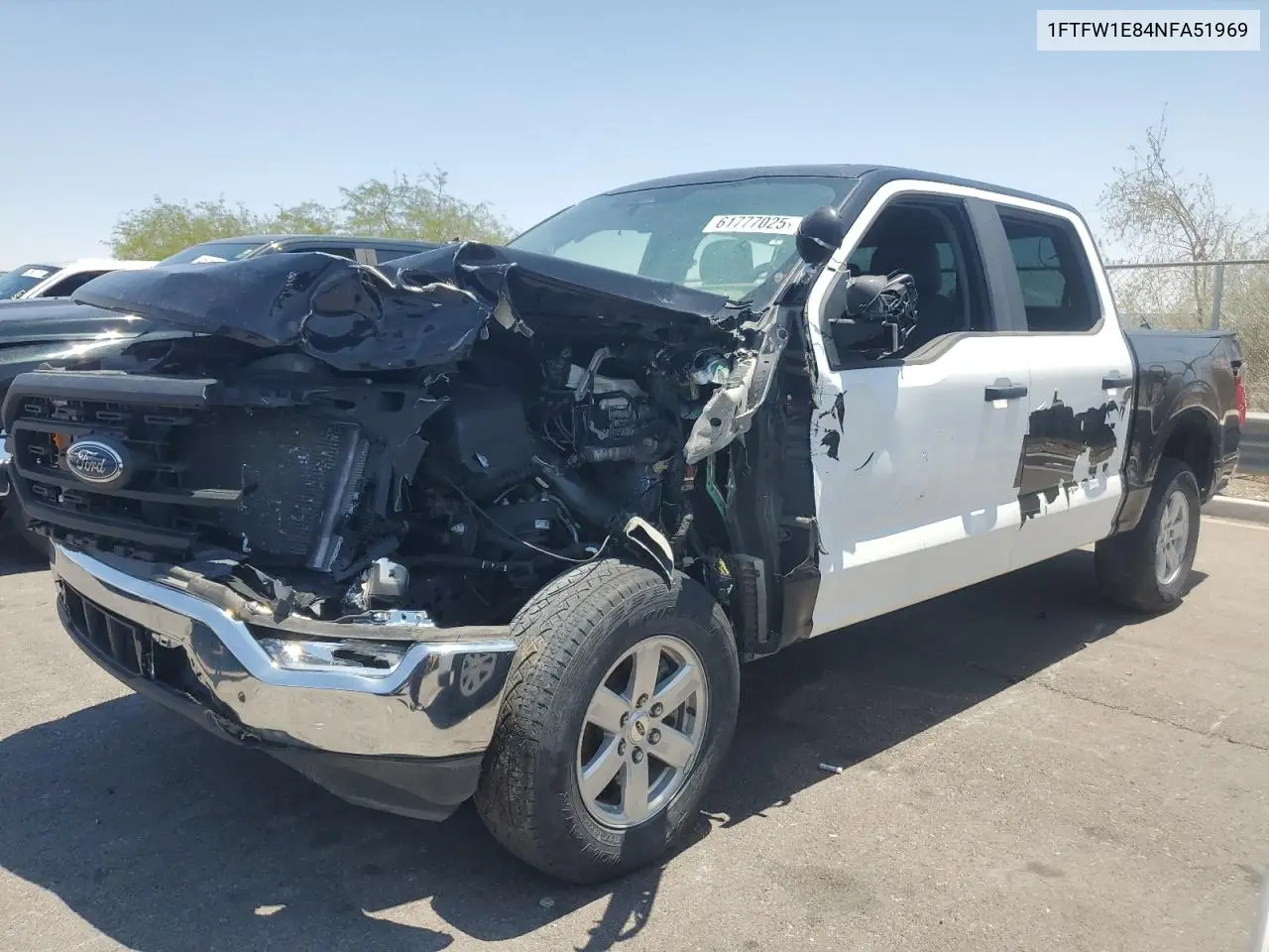 2022 Ford F150 Supercrew VIN: 1FTFW1E84NFA51969 Lot: 61777025