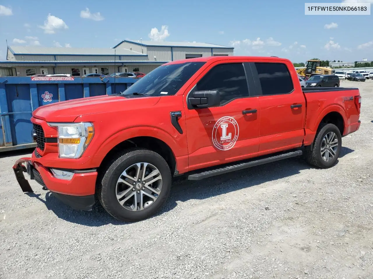 2022 Ford F150 Supercrew VIN: 1FTFW1E50NKD66183 Lot: 62150545