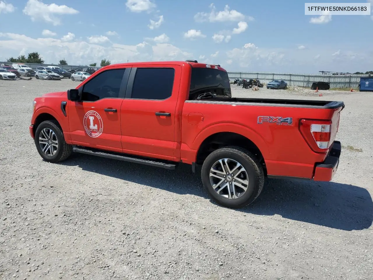 2022 Ford F150 Supercrew VIN: 1FTFW1E50NKD66183 Lot: 62150545