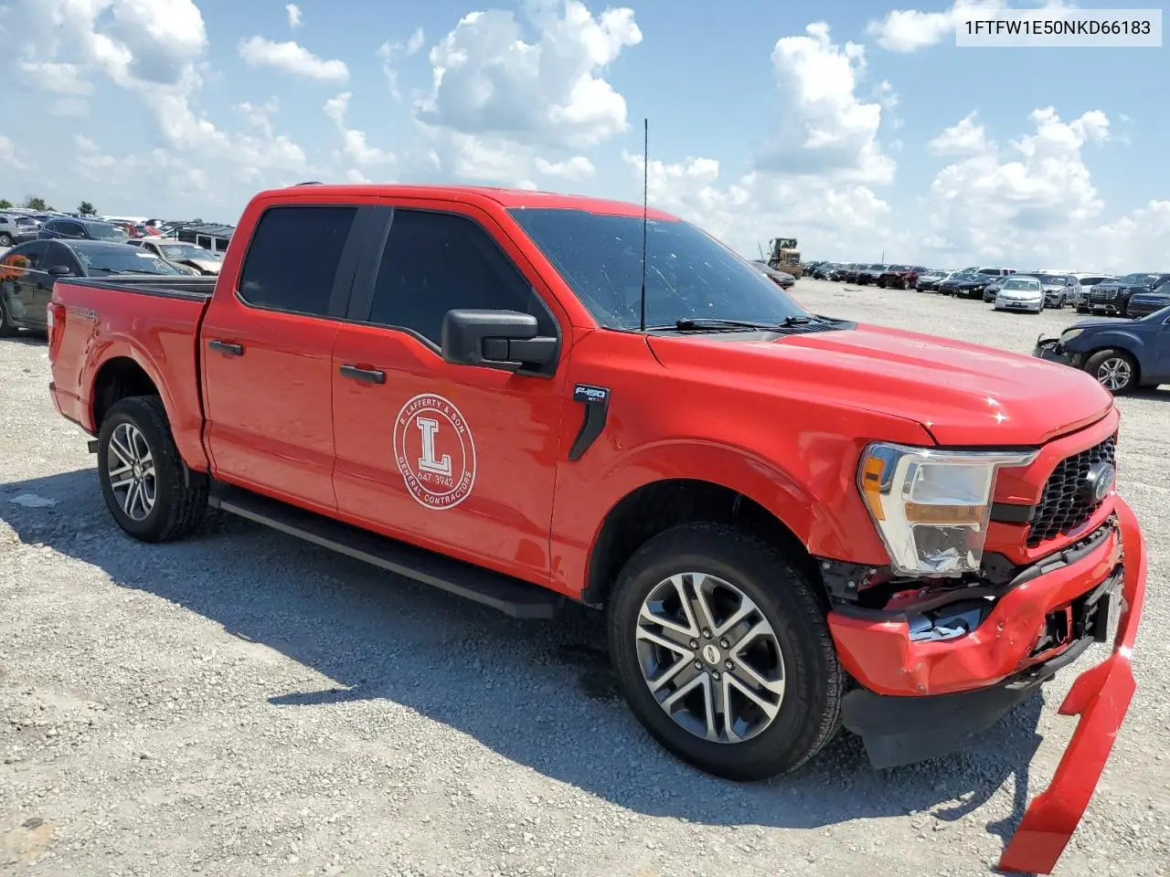2022 Ford F150 Supercrew VIN: 1FTFW1E50NKD66183 Lot: 62150545