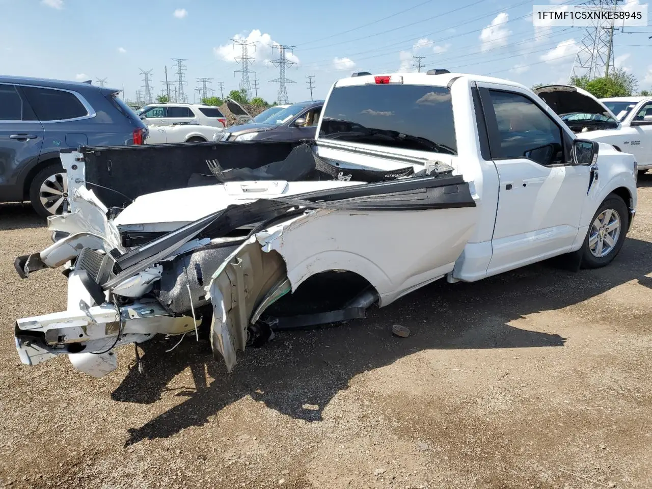 2022 Ford F150 VIN: 1FTMF1C5XNKE58945 Lot: 62158865