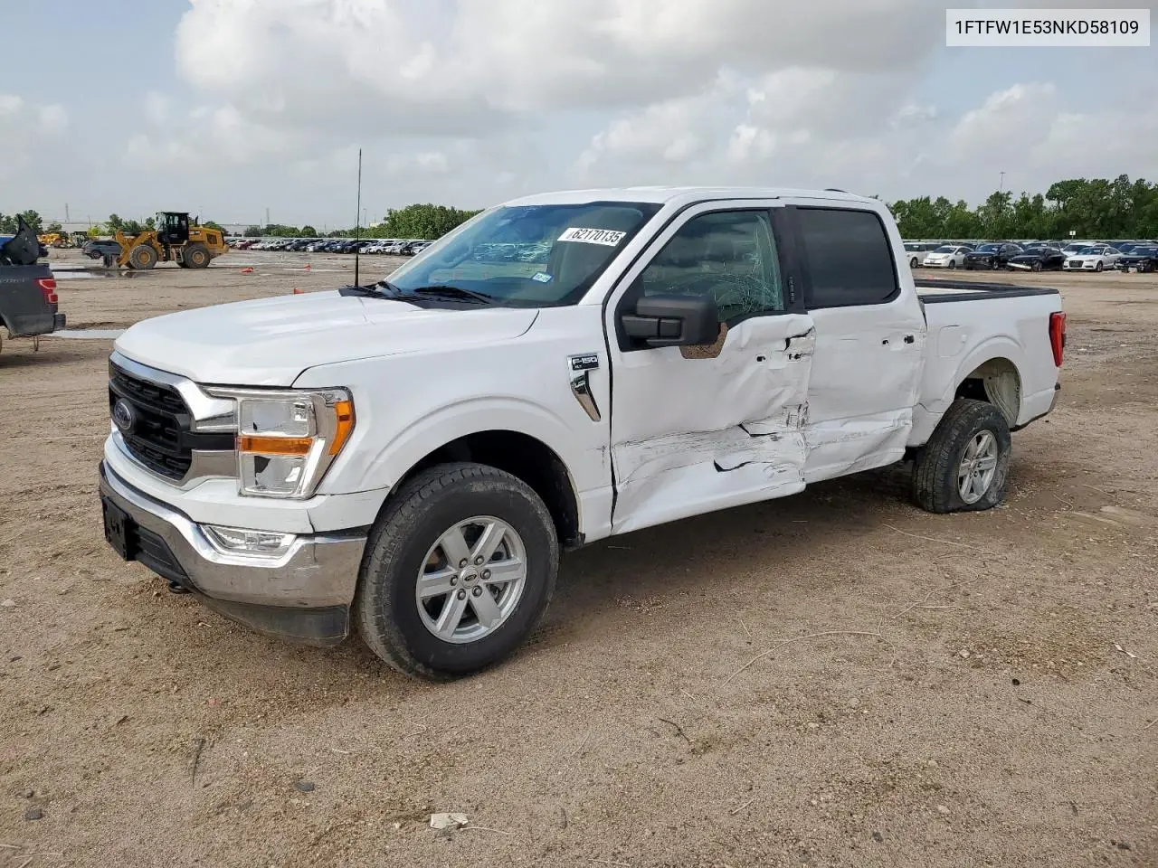 2022 Ford F150 Supercrew VIN: 1FTFW1E53NKD58109 Lot: 62170135