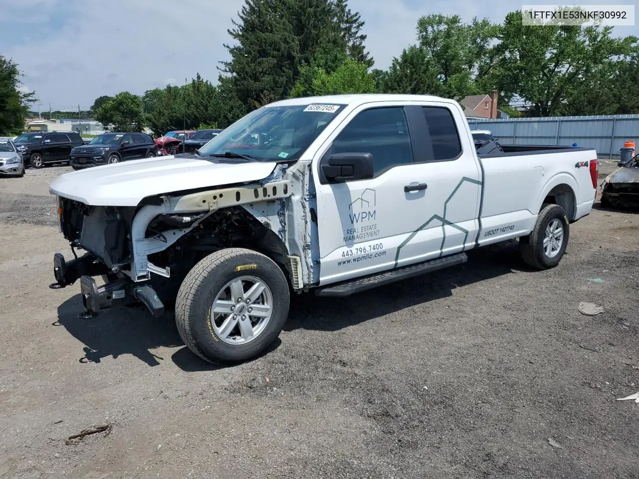 2022 Ford F150 Super Cab VIN: 1FTFX1E53NKF30992 Lot: 62367245