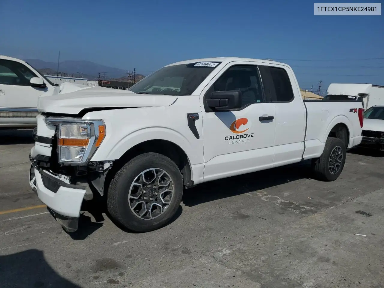 2022 Ford F150 Super Cab VIN: 1FTEX1CP5NKE24981 Lot: 62504665