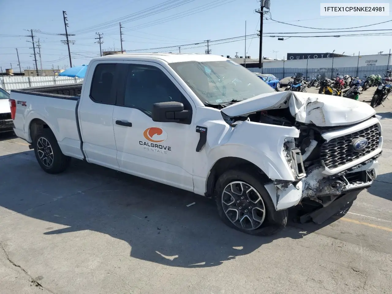 2022 Ford F150 Super Cab VIN: 1FTEX1CP5NKE24981 Lot: 62504665