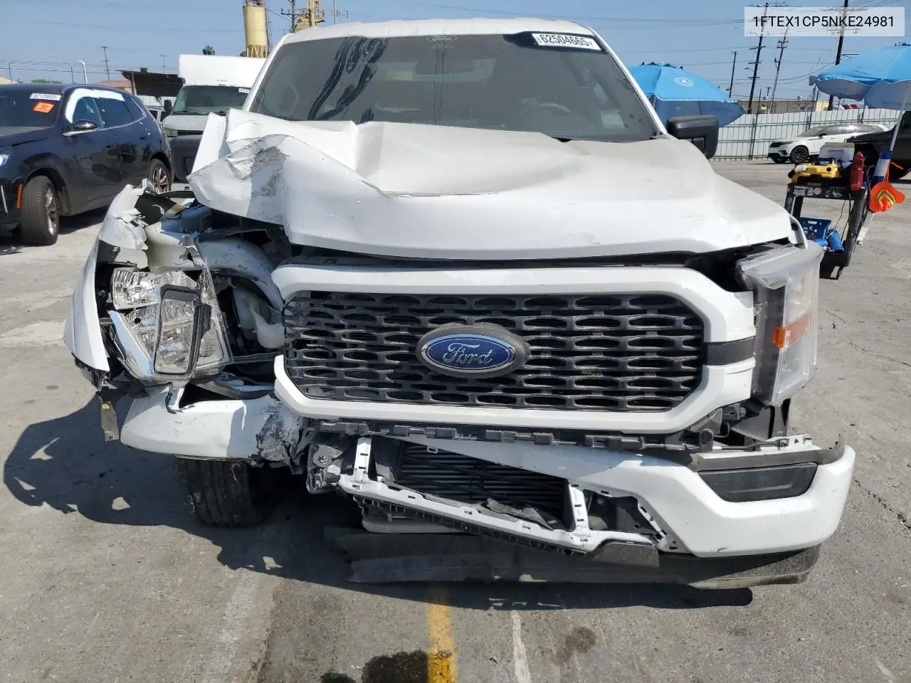 2022 Ford F150 Super Cab VIN: 1FTEX1CP5NKE24981 Lot: 62504665