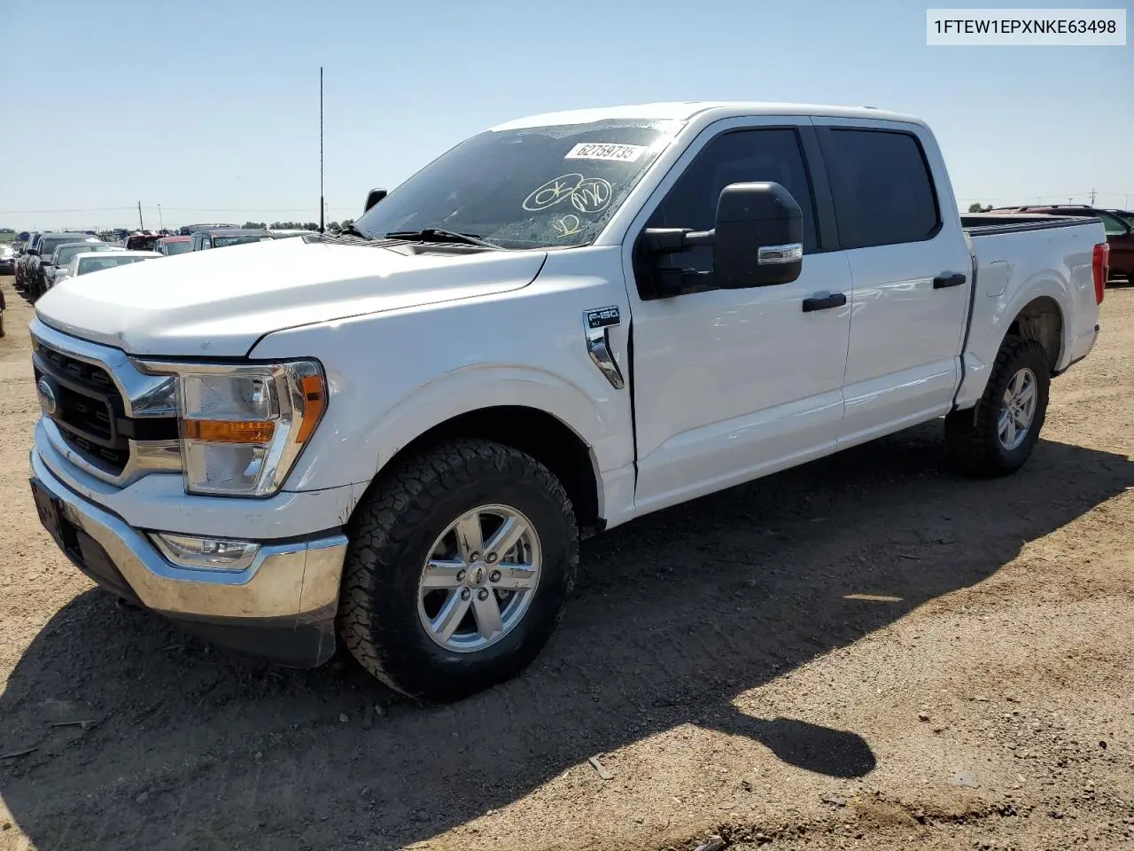 2022 Ford F150 Supercrew VIN: 1FTEW1EPXNKE63498 Lot: 62759735