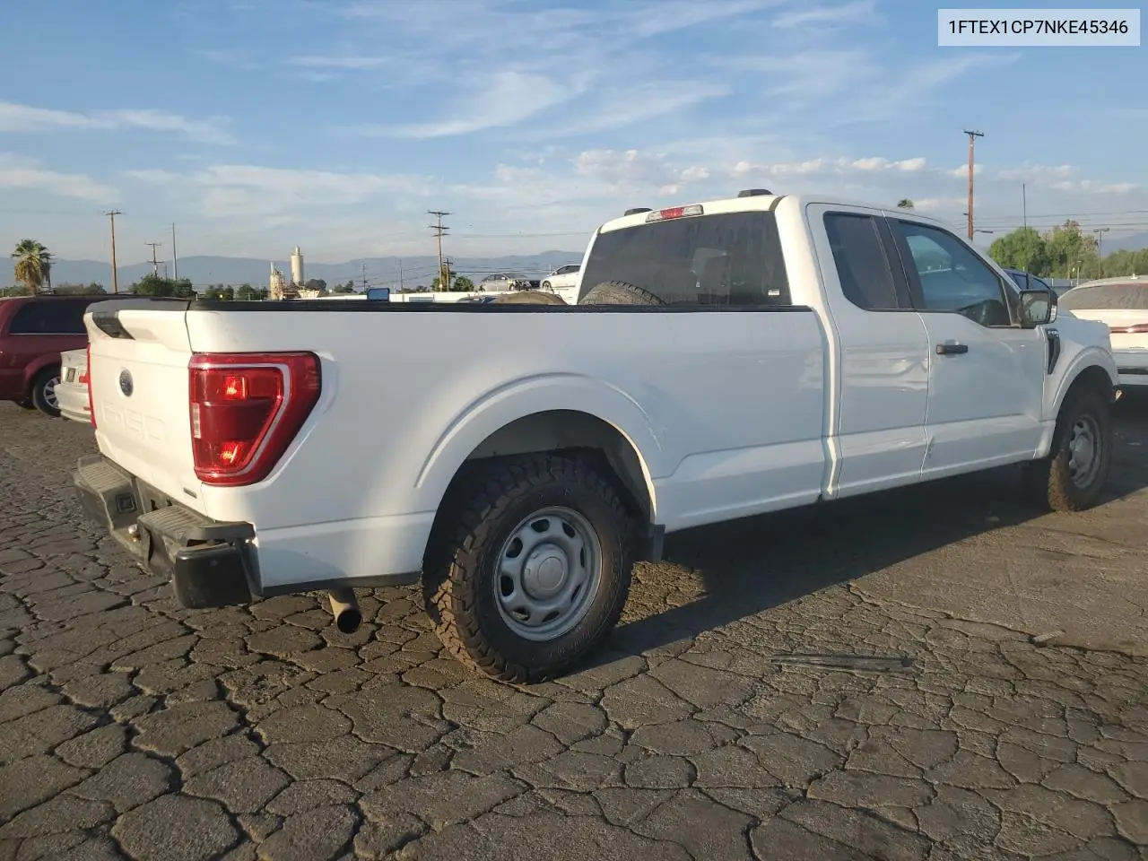 2022 Ford F150 Super Cab VIN: 1FTEX1CP7NKE45346 Lot: 73283044