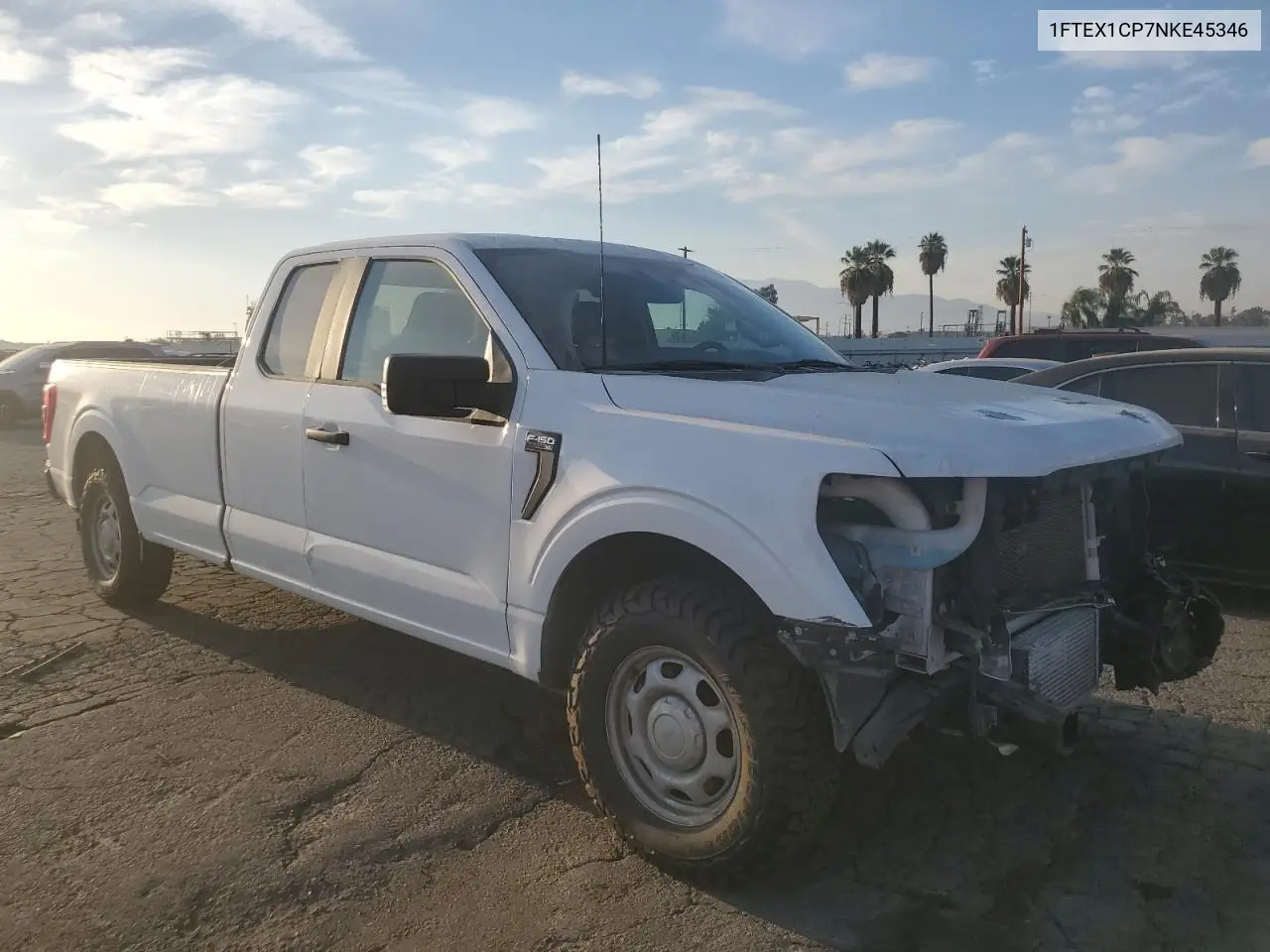 2022 Ford F150 Super Cab VIN: 1FTEX1CP7NKE45346 Lot: 73283044