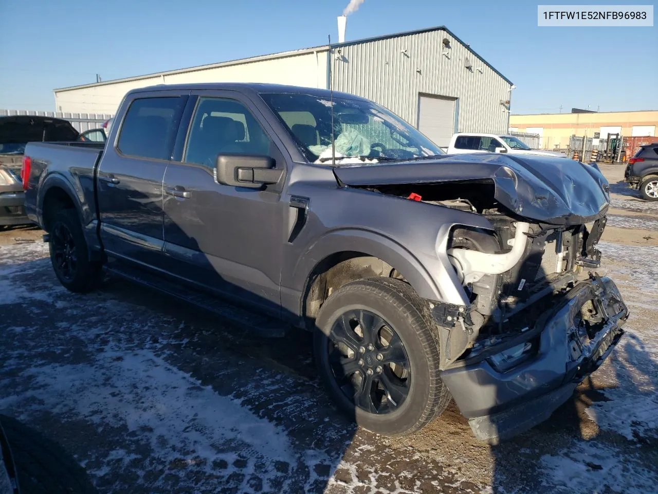 2022 Ford F150 Supercrew VIN: 1FTFW1E52NFB96983 Lot: 84740854