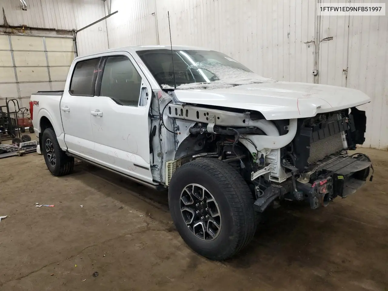 2022 Ford F150 Supercrew VIN: 1FTFW1ED9NFB51997 Lot: 87738745