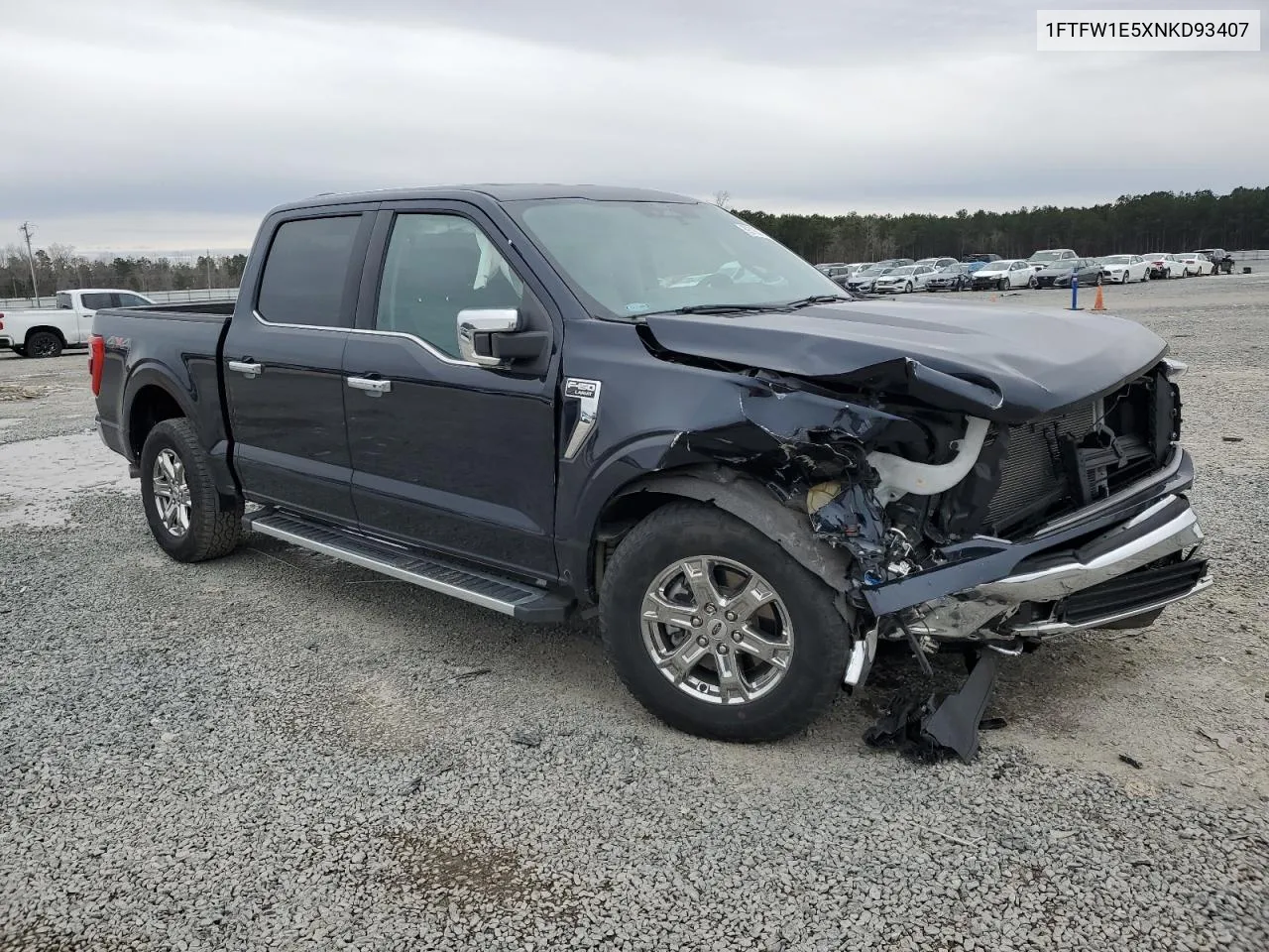 2022 Ford F150 Supercrew VIN: 1FTFW1E5XNKD93407 Lot: 89316215