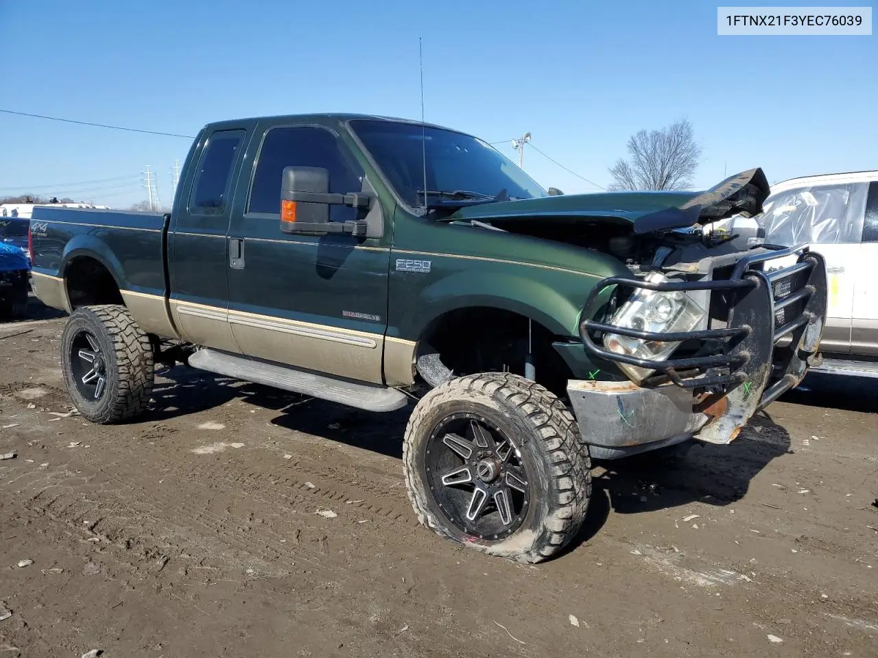 2000 Ford F250 Super Duty VIN: 1FTNX21F3YEC76039 Lot: 45083395