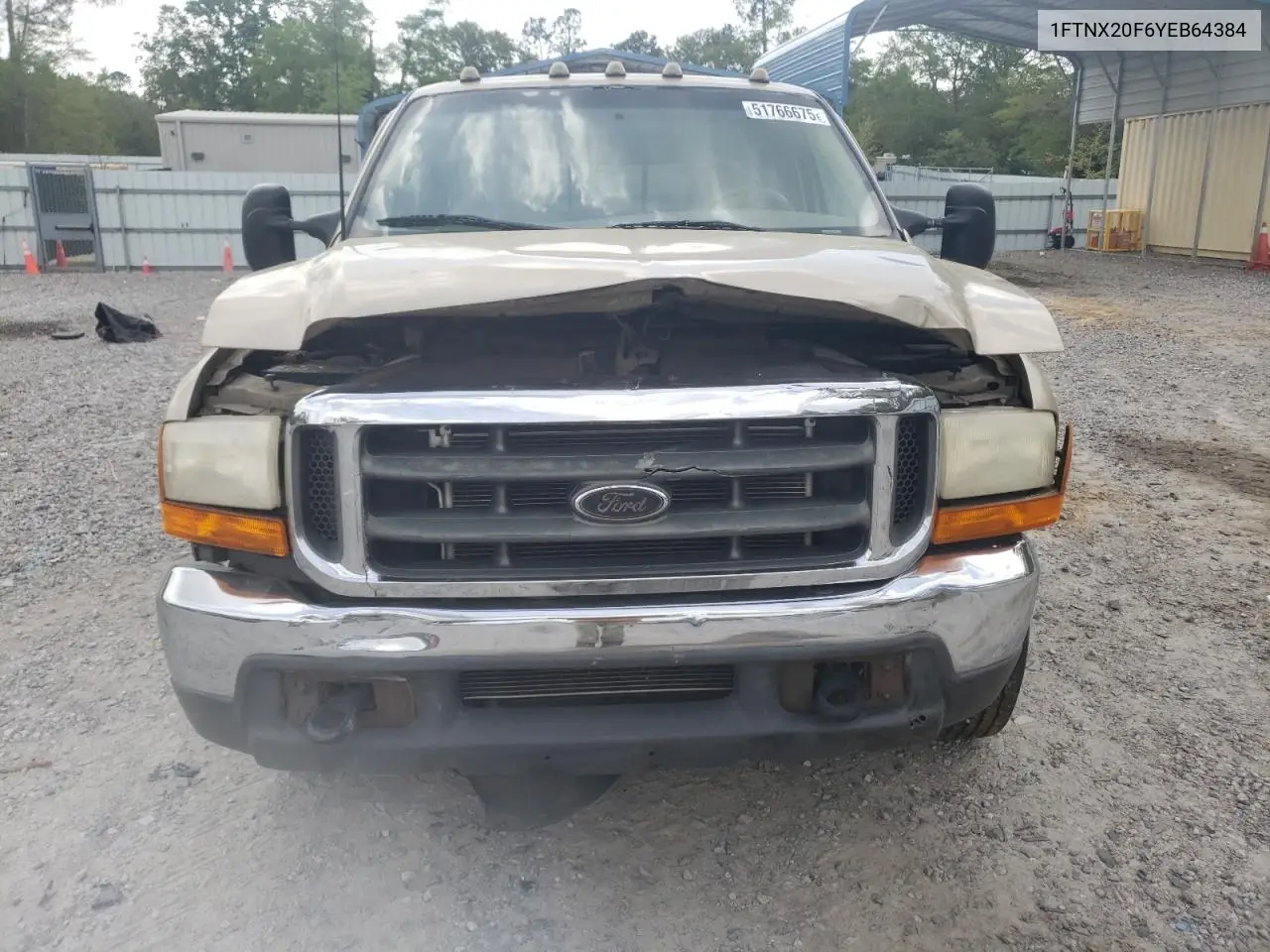 2000 Ford F250 Super Duty VIN: 1FTNX20F6YEB64384 Lot: 51766675