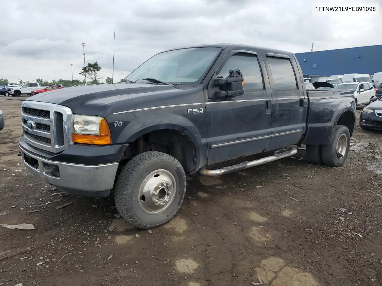 2000 Ford F250 Super Duty VIN: 1FTNW21L9YEB91098 Lot: 62440135